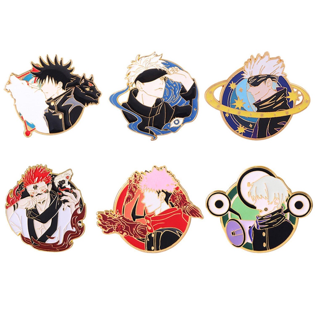 Lily Bros Koleksi Liontin Lencana Figure Kancing Pin Jujutsu Kaisen