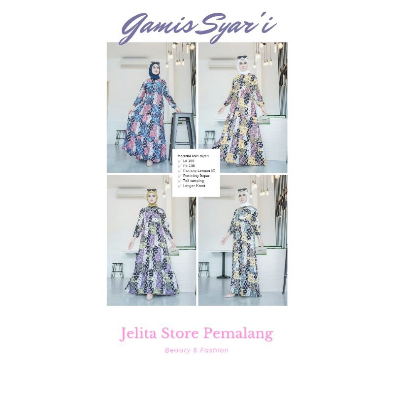 Gamis Rayon / Gamis Kuliah / Gamis Formal / Gamis adem / Gamis Murah Rayon