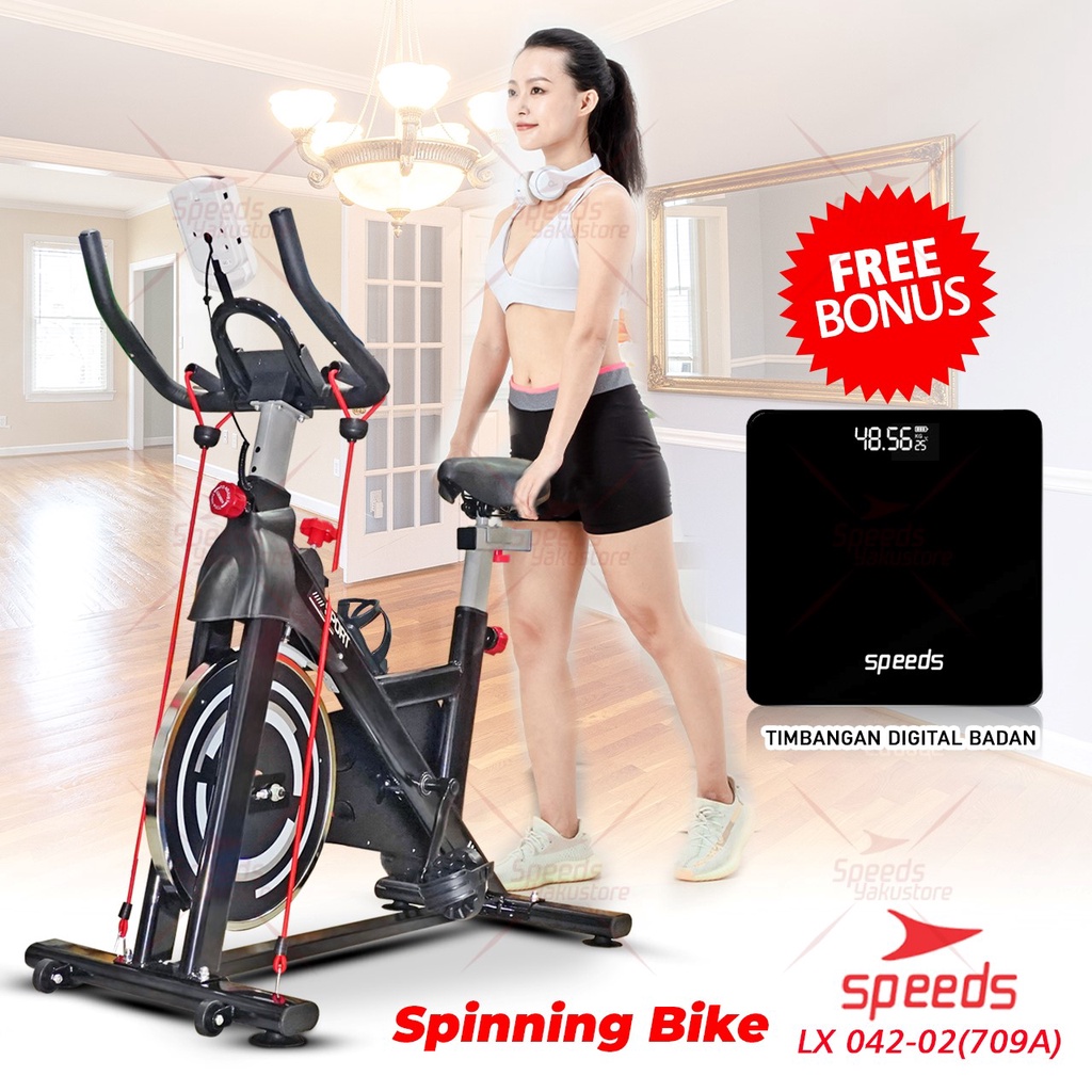 SPEEDS Spinning bike Sepeda indoor Olahraga Alat Fitness Sepeda Fitness 042-709A