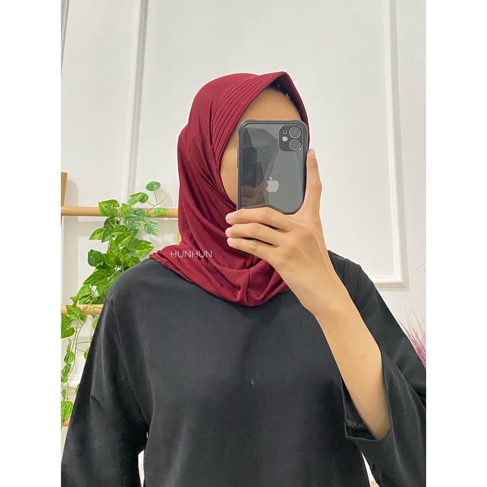 Hijab Sport Olahraga Pusatgrosir_solo/ Jilbab Sport Murah/ Jilbab Instan Jokowi-HIJAB SPORT MARON