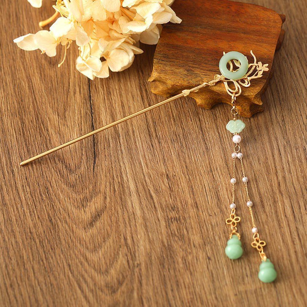 NEEDWAY Women Hair Sticks Hiasan Kepala Hiasan Kepala Mutiara Pengantin Untuk Perempuan Bunga Pendent Chinese Hair Fork
