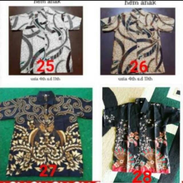 Sale Promo (1-8th) Kemeja Batik Anak Original Hem Batik Anak Kemeja Anak Batik Anak Terlaris Berkualitas GXMlLLtENLnWQ