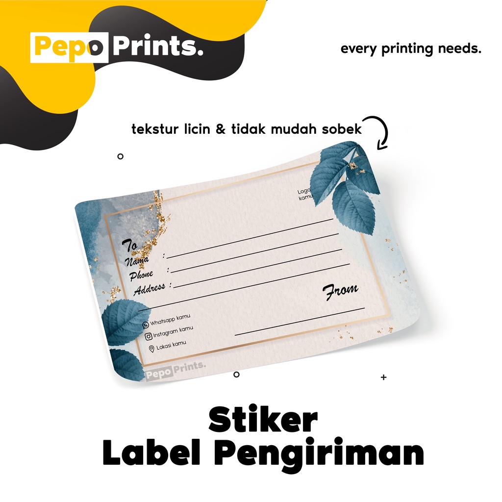 Pepo - Stiker Label Pengiriman / Stiker Alamat Olshop