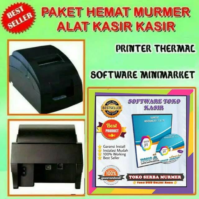 Paket printer thermal dan software toko retail grosir