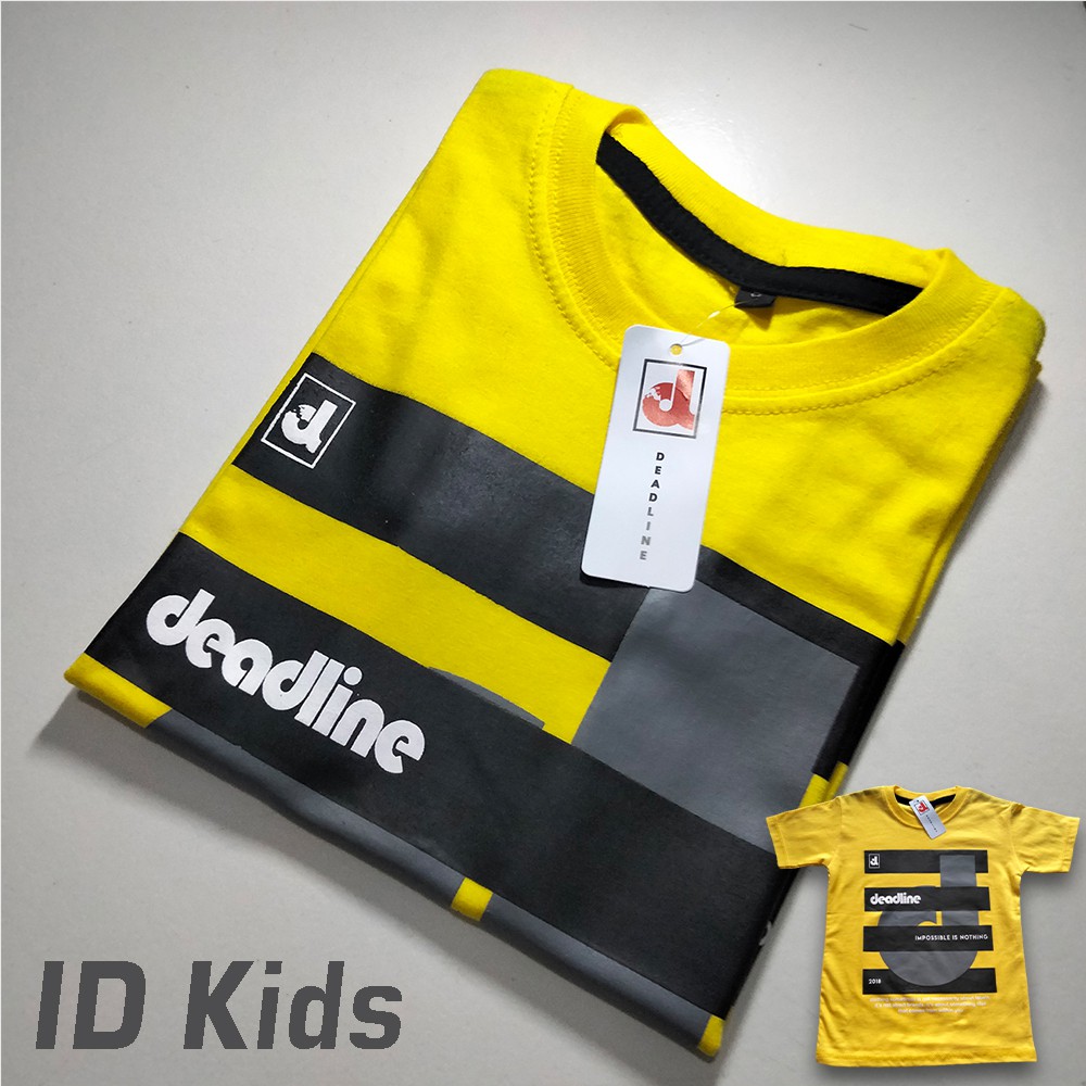 Kaos Anak Distro Deadline Kuning 143