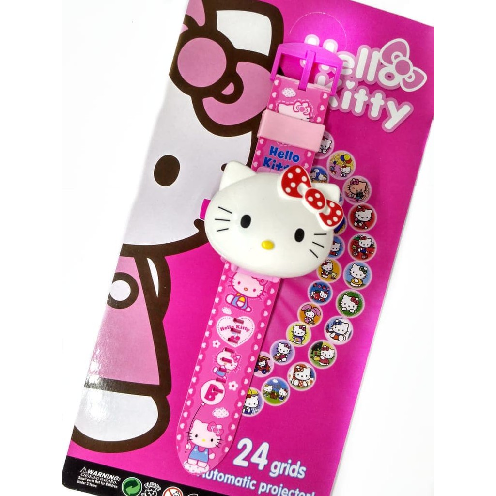 Promo Terbaru! JAM TANGAN ANAK PEREMPUAN HELLO KITTY DIGITAL PROYEKTOR JUMBO