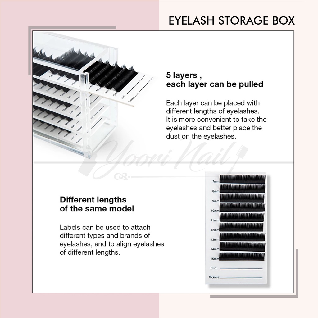 Eyelash storage box acrylic tempat penyimpanan bulumata eyelash extension bulu mata