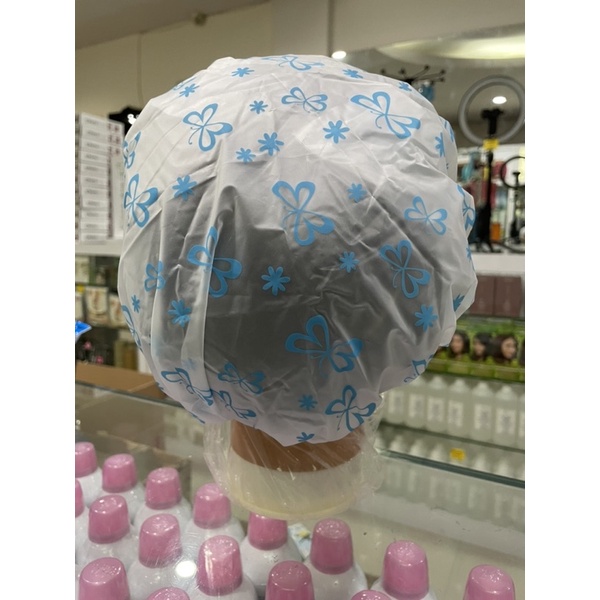 Shower Cap Motif Bahan Plastik Tebal