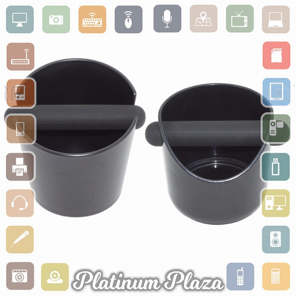 KNOCKB74000spresso Knock Box Waste Container Barista Non Slip Model A - EA0`2A6XIQ-- Black