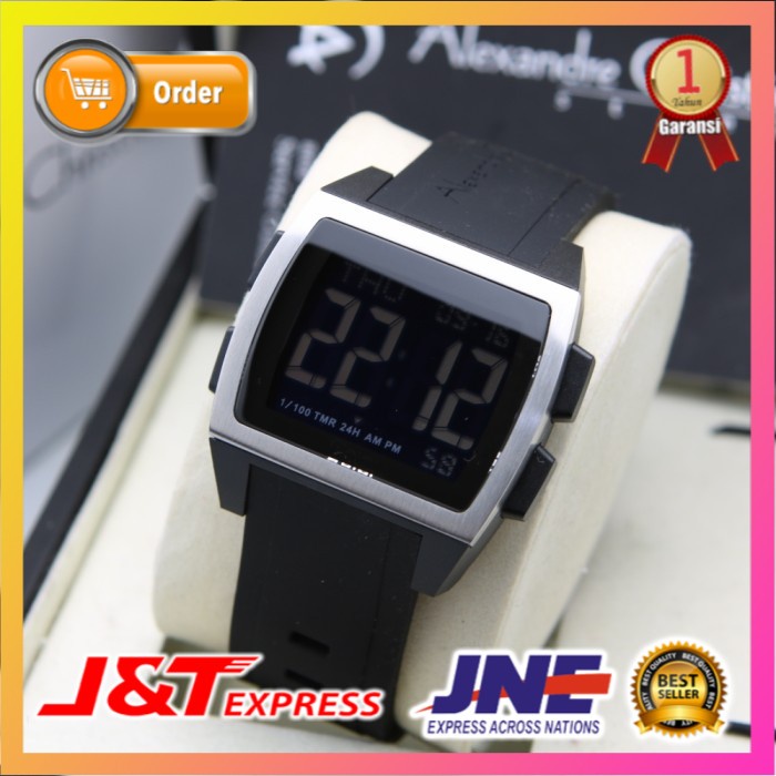 JAM TANGAN ALEXANDRE CHRISTIE ALEXANDER CHRISTIE WANITA CEWEK ORIGINAL ORI BRANDED AC 9343 BLACK SIL