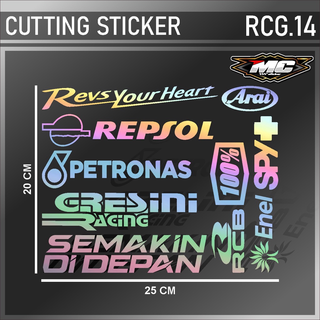 Jual Cutting Sticker Pack Sponsor Racing Isi Pcs Aksesoris Motor