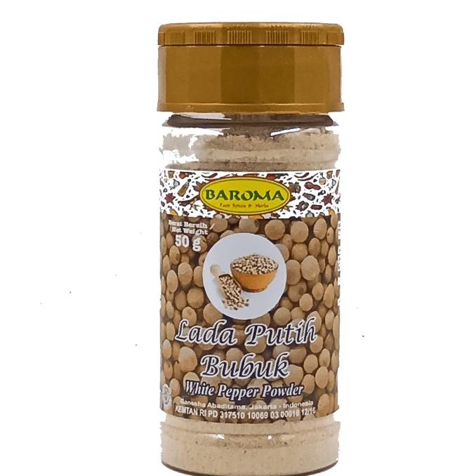 

bumbu Lada Putih Halus / White Pepper Powder 50g - Baroma Bumbu Rempah