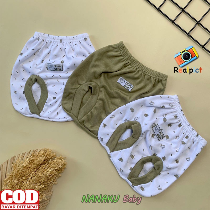 3 PCS Celana Bayi Baru Lahir Celana POP Bayi Usia 0-3 Bulan Seri Army - Anababy