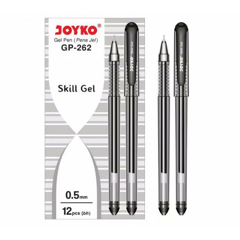 

[AJS] Pulpen JOYKO Skill Gel GP-262 Tinta 0,5 mm/Pulpen Sekolah Lucu Warna Hitam