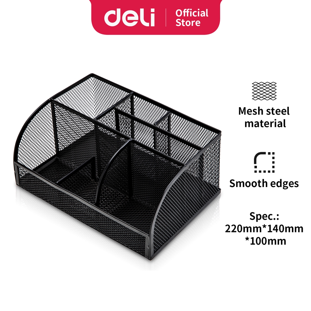 

Deli Desk Organizer Tempat Alat Tulis Warna Hitam, Bahan Kuat dan Berkualitas 8903
