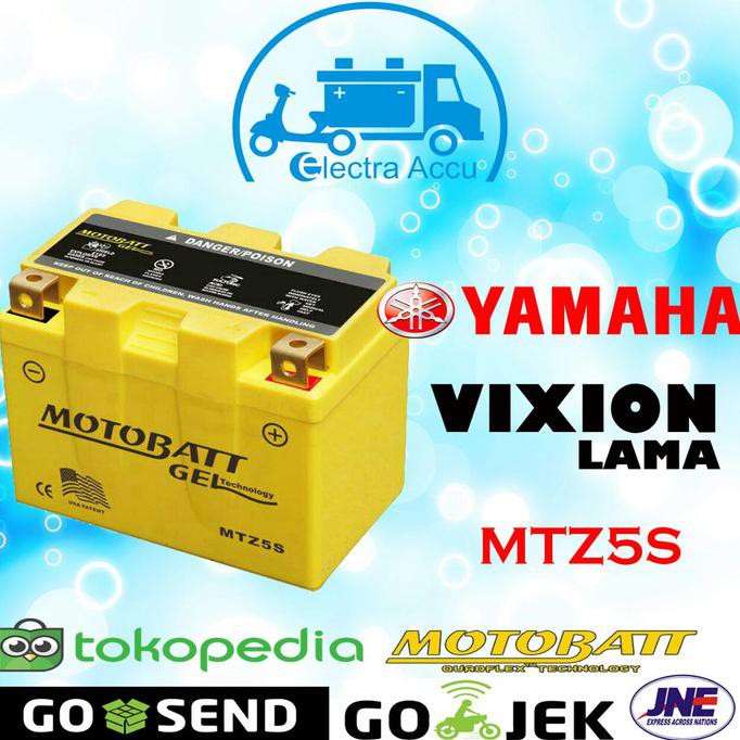 Aki motor Yamaha Vixion Lama Motobatt MTZ5S aki kering