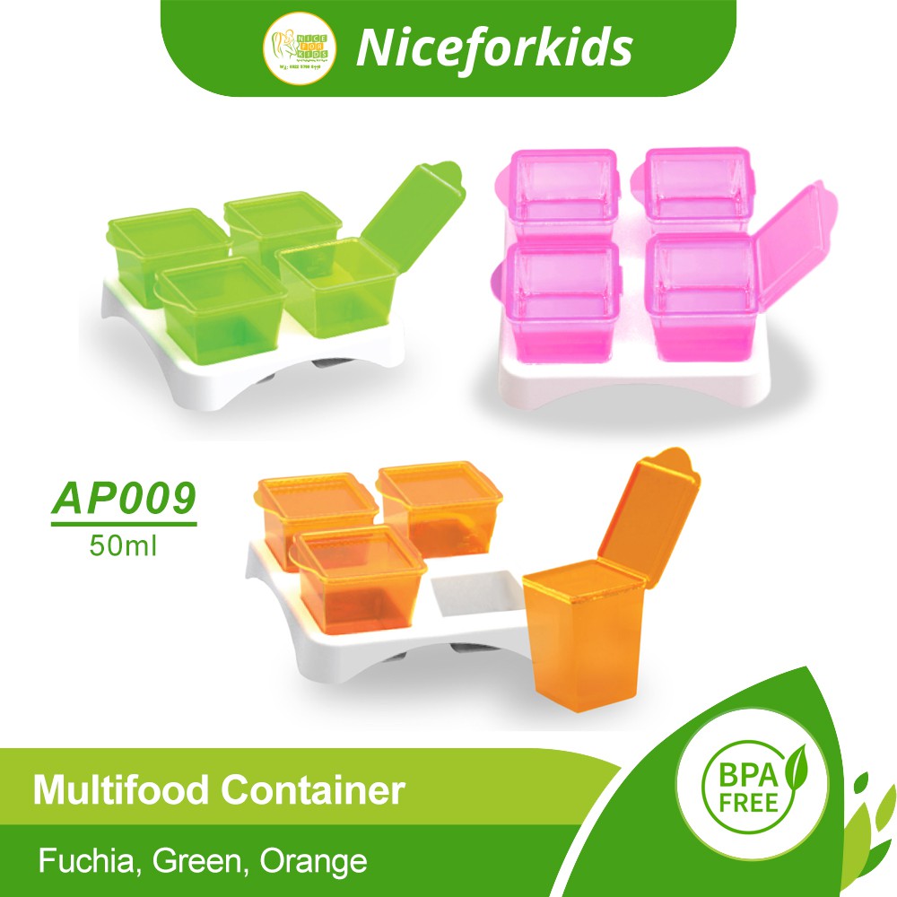 Baby Safe Multifood Container / Baby Safe Cubes Wadah MPASI AP009