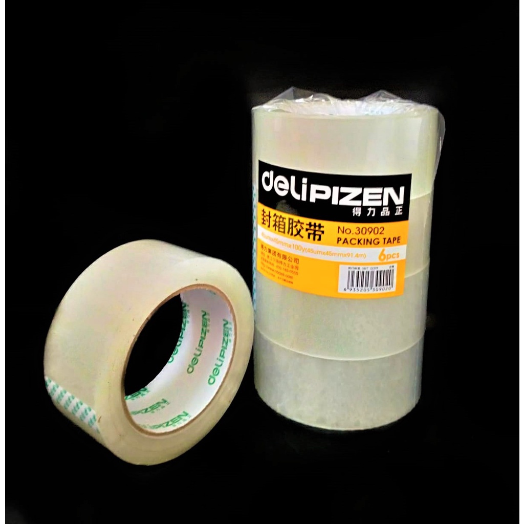 

SOLASI LAKBAN BENING OPP PACKAGING TAPE 45 X 100 YARD DELI 30902