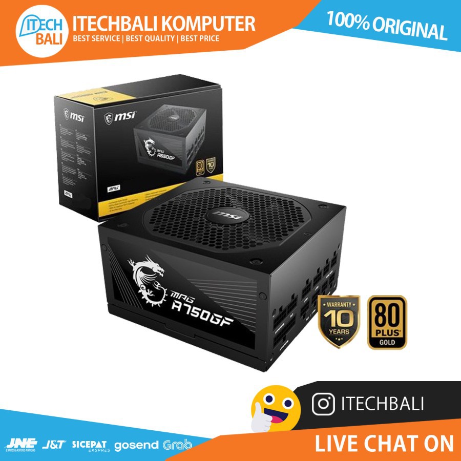 PSU MSI 750W MPG A750GF 80+ Gold | ITECHBALI