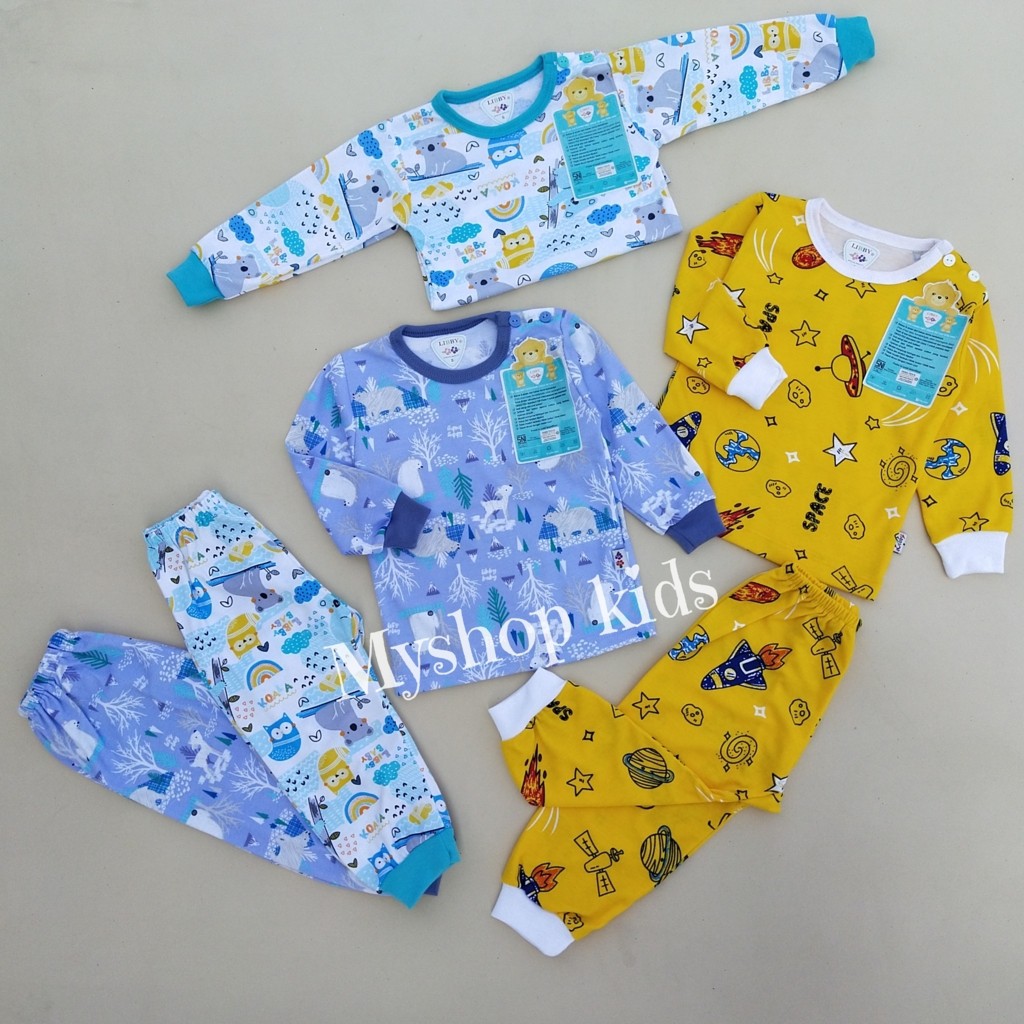 PAJAMAS / PIYAMA / BAJU TIDUR ANAK BAYI 1-3 TAHUN LIBBY