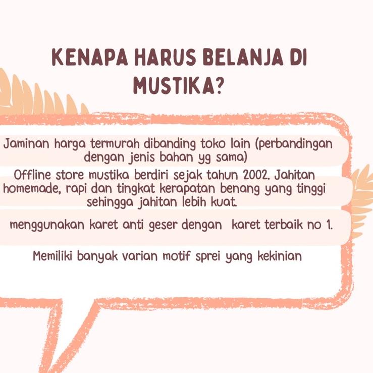 Grosir MUSTIKA - SPREI ANTI GESER | SPREI KATUN | SPREI HOMEMADE | SPREI | SEPREI | SEPRAI | SEPREI HOMEMADE | SPREI 180x200 | SPREI 160x200 | SPREI 120x200