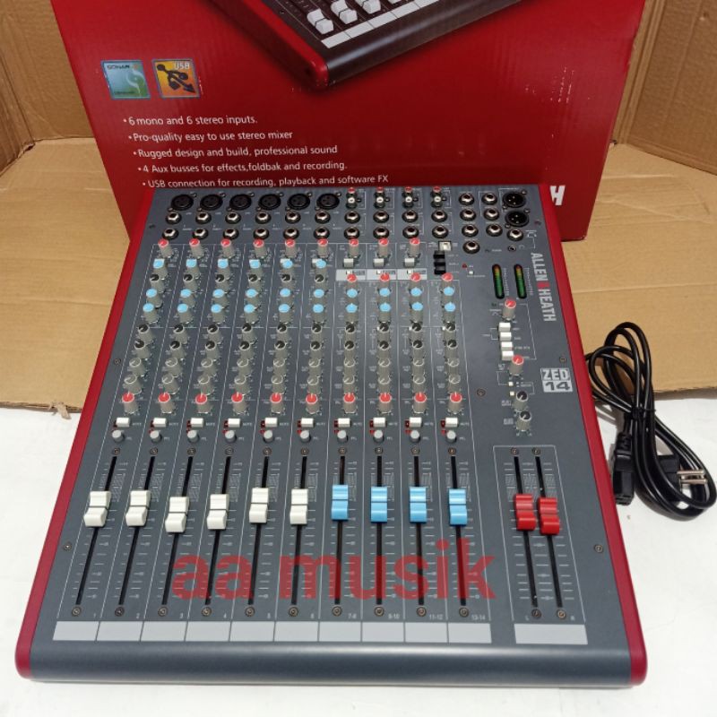 Mixer audio Allen &amp; Heath ZED14 mixer audio14 channel
