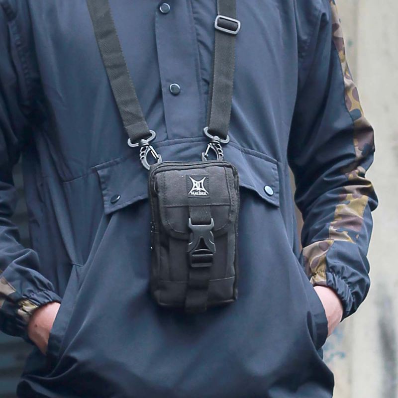 Bos - Tas Wallet Hp Mini Multifungsi Tas Kartu Handphone Selempang Pinggang Gantung Leher Cordura