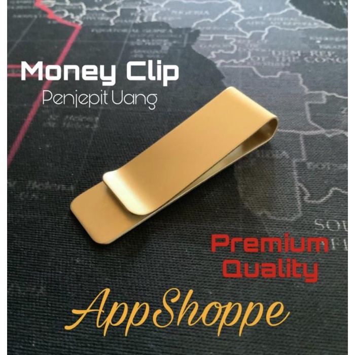 

Klip | Money Clip Penjepit Uang Mulus Klip Dompet Premium Brass Matte Finish