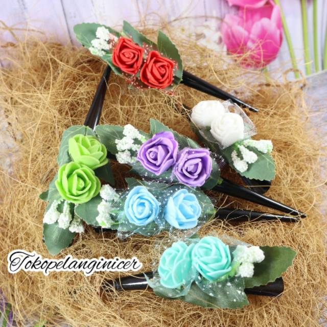 Jepit Rambut Handmade DesainBunga  / Mulut Bebek untuk Wanita BY Tokopelanginicer