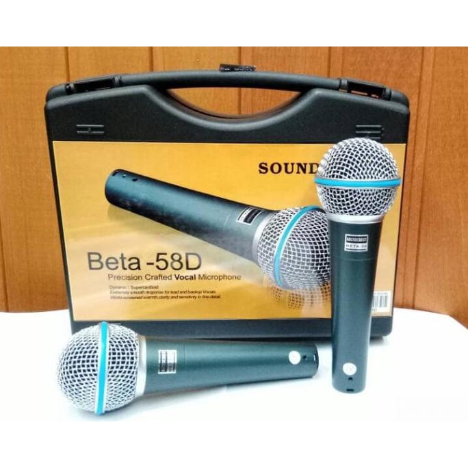 Microphone Kabel / Mic Kabel Soundcrest Beta-58D (2 Mic)Koper Original Termurah