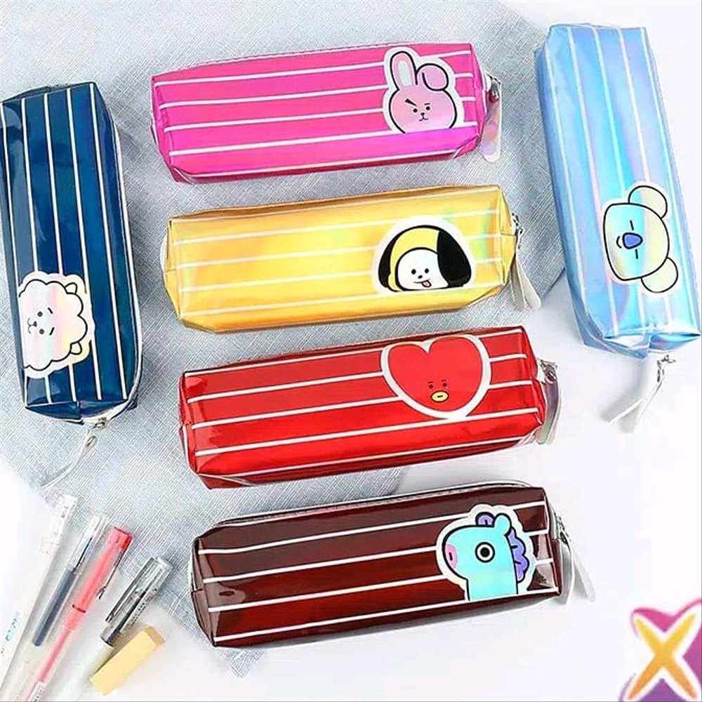 

Dijual Tempat pensil BTS BT21 Striped Laser Pencil Case terbaik