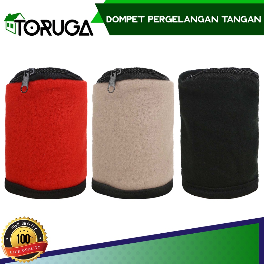 WRIST WALLET 1 PAK ISI 3  DOMPET PERGELANGAN TANGAN OLAHRAGA SENAM