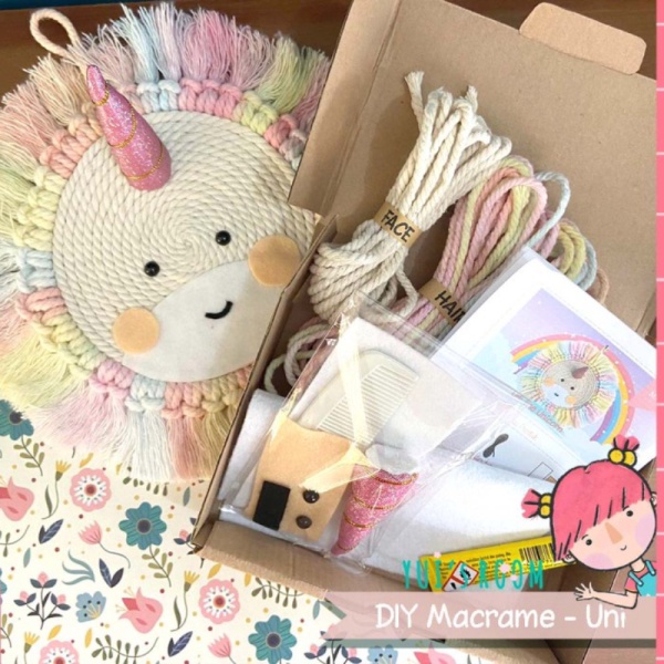 

DIY Kit Macrame Unicorn Kids Adult Mainan Kerajinan Tangan Edukas Berkualitas
