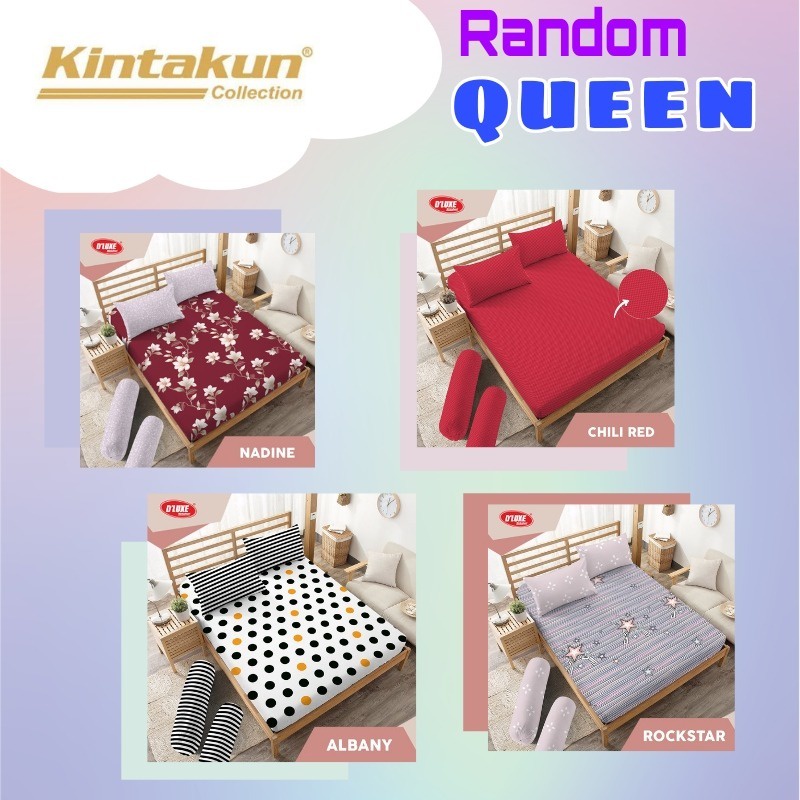 Sprei Kintakun Dluxe QUEEN Size 160X200cm - Random