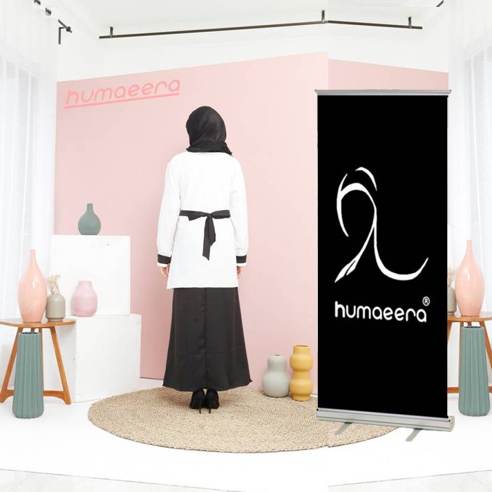 Gamis Seragam hitam putih  pns hitput kuliah Guru bahan Moscrepe size jumbo s m l xl 2xl 3xl 4xl-1