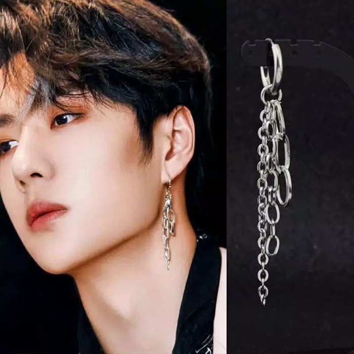 EE0456 - Anting JEPIT Tanpa Tindik Pria Wanita Kpop Korea BTS EXO NCT