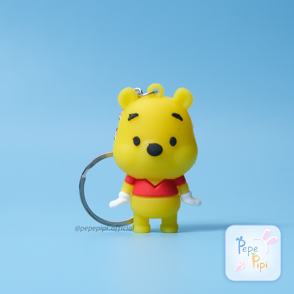 Gantungan Kunci Karet Pooh Piglet Disney The pooh Ganci Keychain Hiasan Tas Thepooh Babi