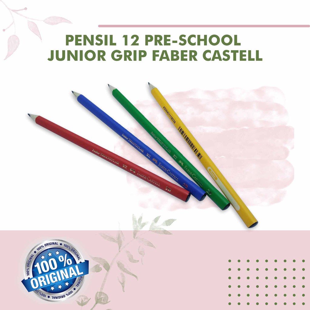 

PENSIL 12 PRE-SCHOOL JUNIOR GRIP (116533) FABER CASTELL PERBIJI