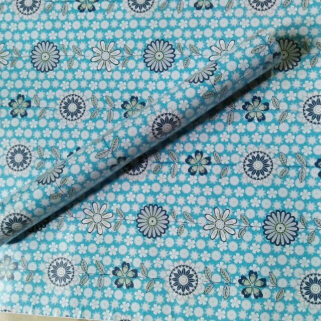 Wallpaper biru uk 45cm x 10 meter