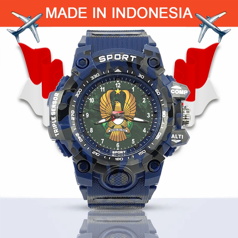 {Istimewa} Jam Tangan TENTARA NASIONAL INDONESIA (AD) -Biru Army Water Resistant