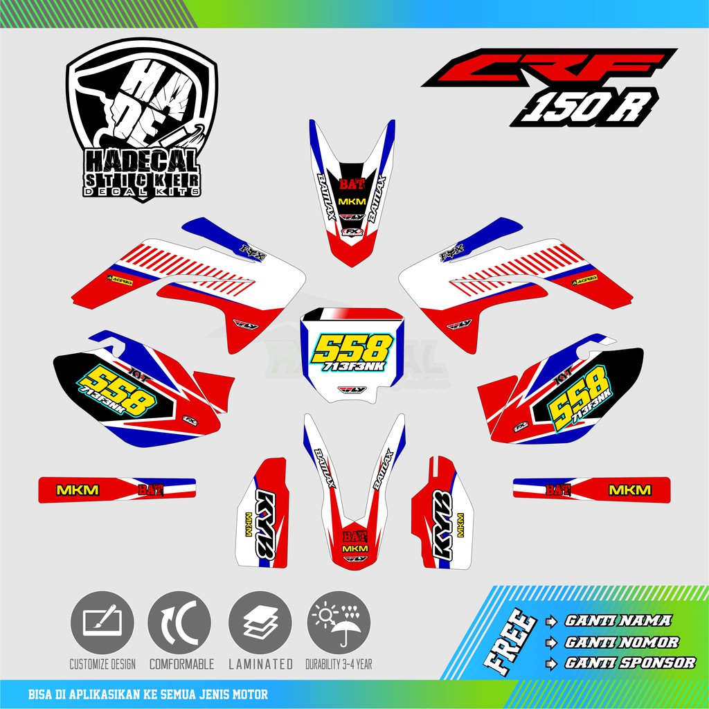 DECAL STICKER CRF 150R R&B