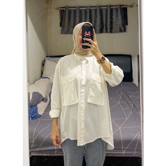 POCKET KEMEJA BLOUSE PREMIUM BAHAN RAYON ORIGINAL100% HIGH QUALITY100%