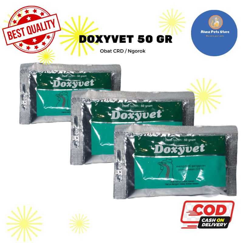 Doxyvet obat ayam ngorok/doxivet obat CRD/DOXIVET OBAT AYAM NGKROK/DOXIVET 50 GRAM/DOXYPET OBAT AYAM