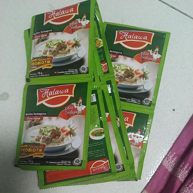 

Halawa 1Renteng isi 12 sachet (sapi,Ayam,Jamur)