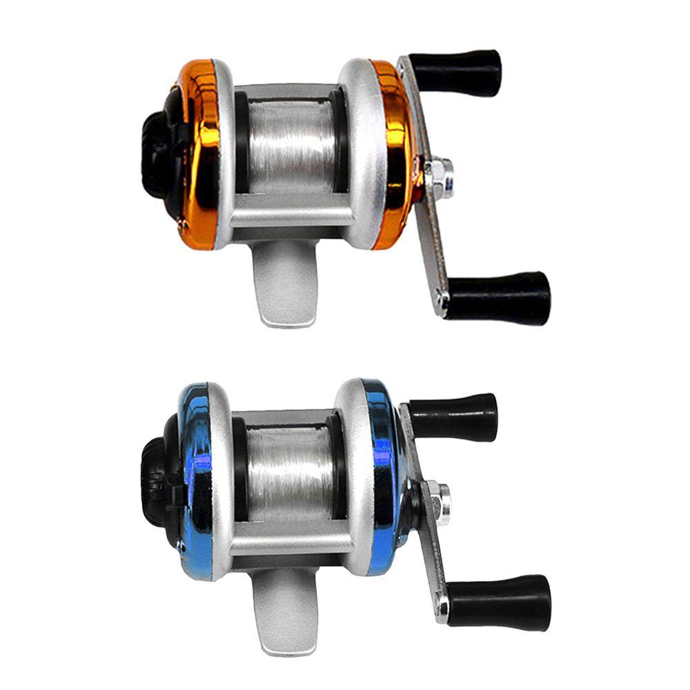 Suyo Ice Fishing Reel / Penggulung Senar Pancing Mini Bahan Metal 2 Warna