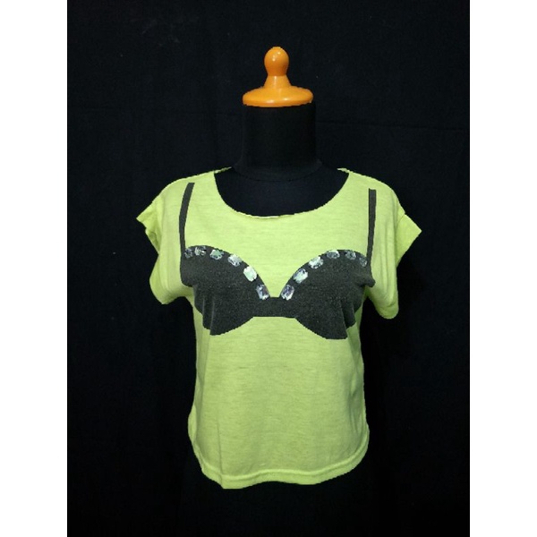 Kaos/Baju Santai - Hijau Stabilo