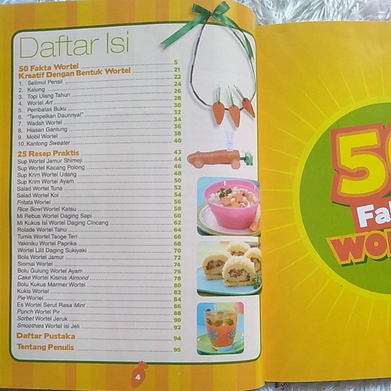 Buku Anak - Wortel Untuk Anak - 50 Fakta Wortel, 10 Ide Kreatif &amp; 25 Resep Wortel Untuk Anak