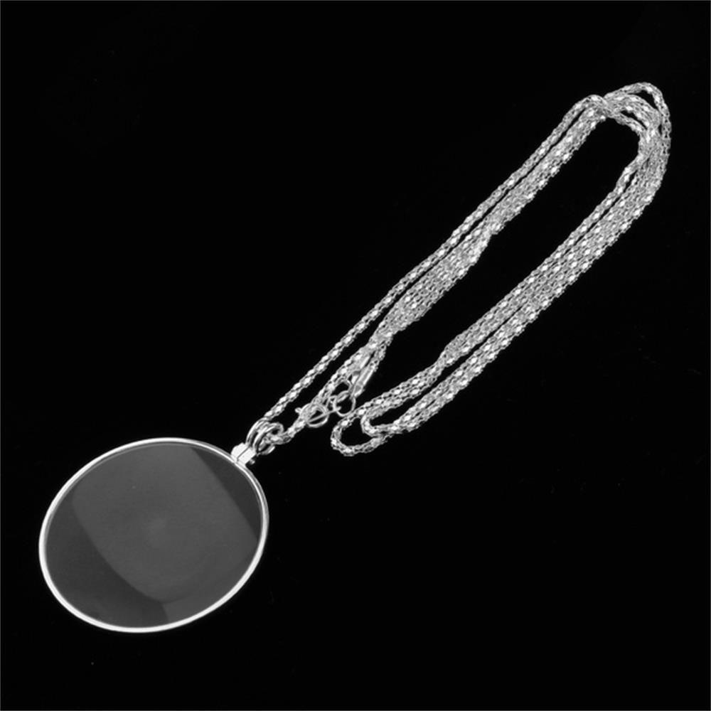 Suyo Kaca Pembesar Kalung Perhiasan Rantai Hias Liontin Kalung Magnifier Monocle Jewelry Loupe