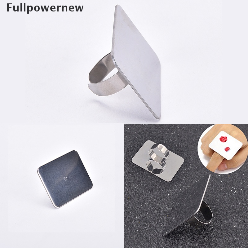 (FULL) Cincin Palet Adjustable Bahan Stainless Steel Untuk Mencampur Kutek / Foundation