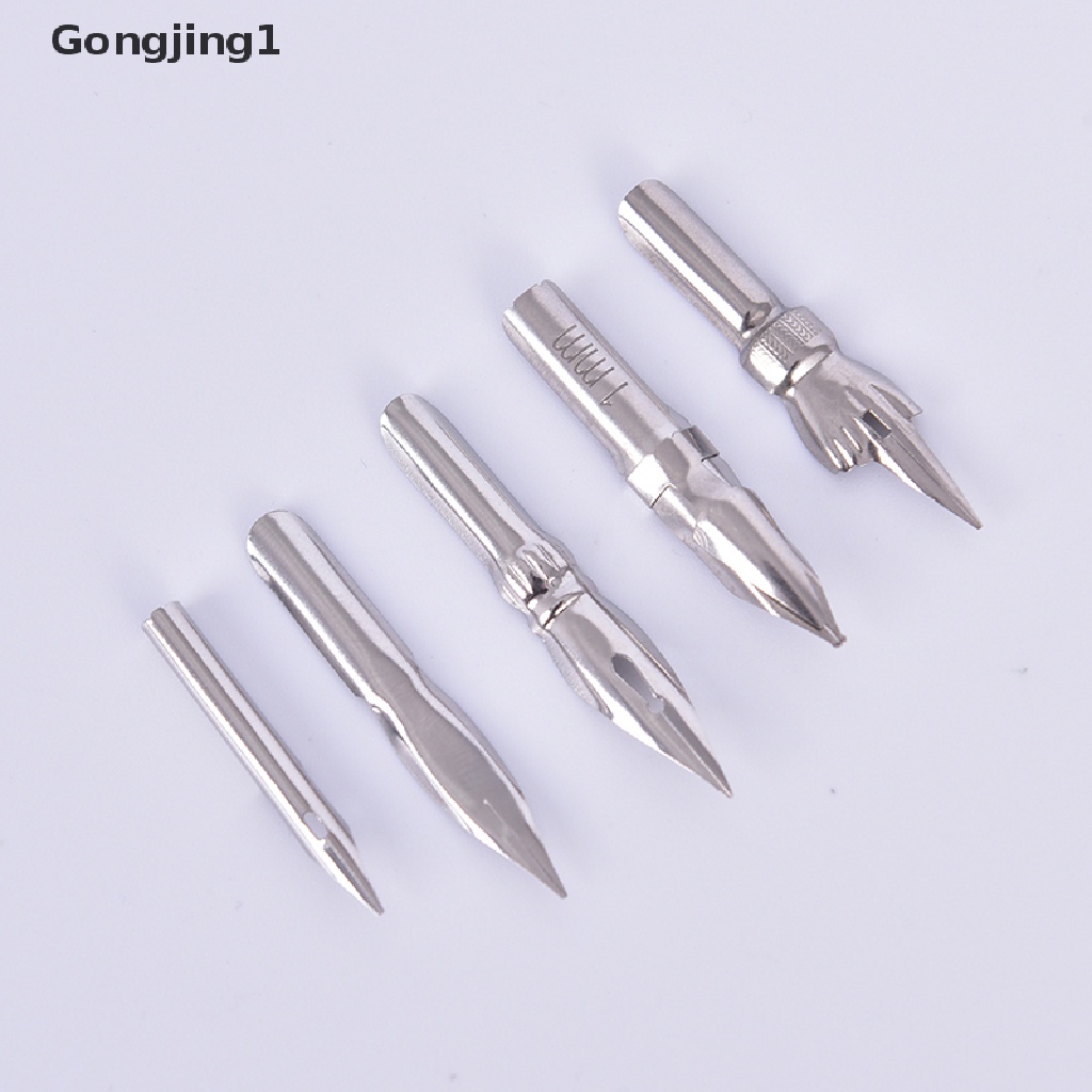 Gongjing1 Set Pena Kaligrafi 5 Nib Dengan 1